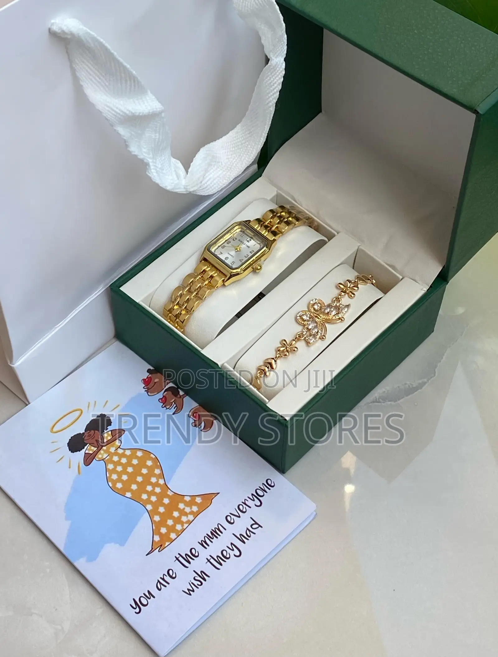 Mother's Day Gift Pack With Gold Watch