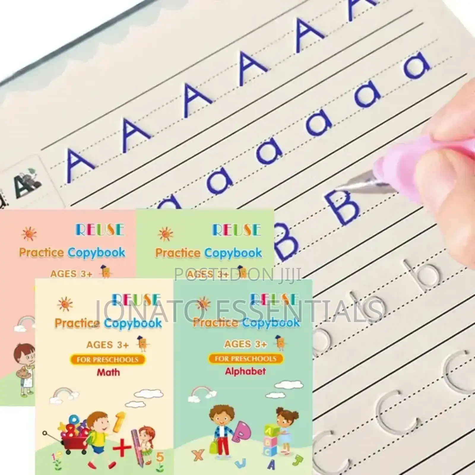 4 Piece Hand Writing Practice Books With Pen