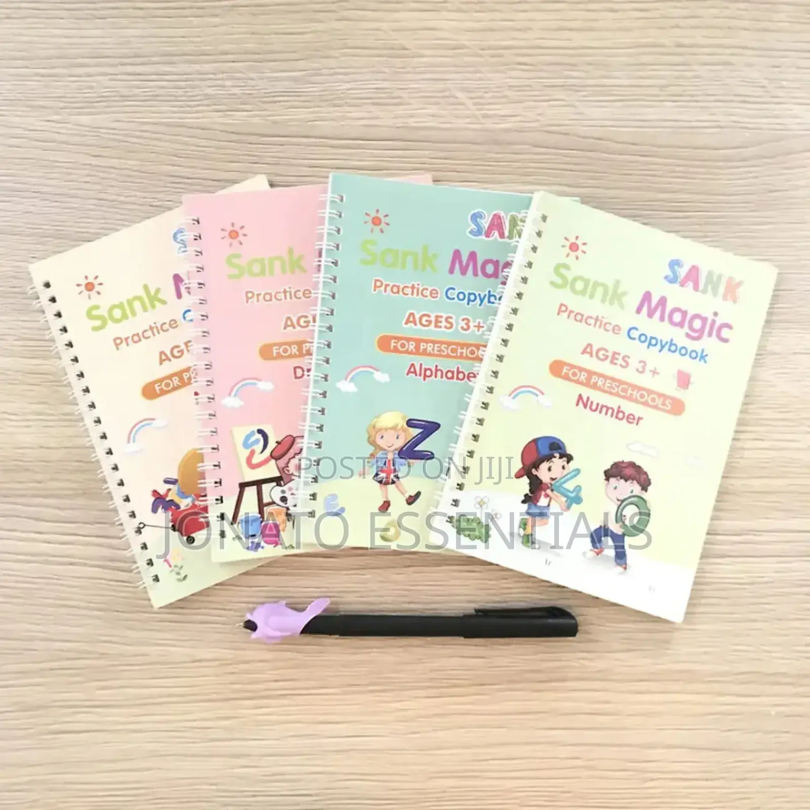 4 Piece Hand Writing Practice Books With Pen