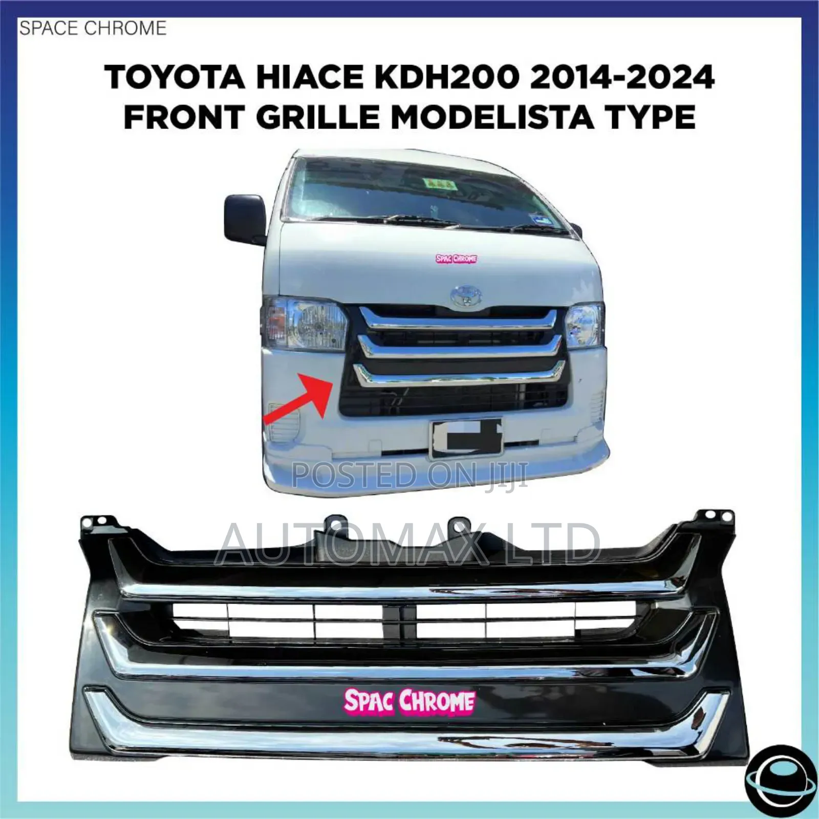Toyota Hiace Commuter, Kd200, Front Modelista Type 1 Grille