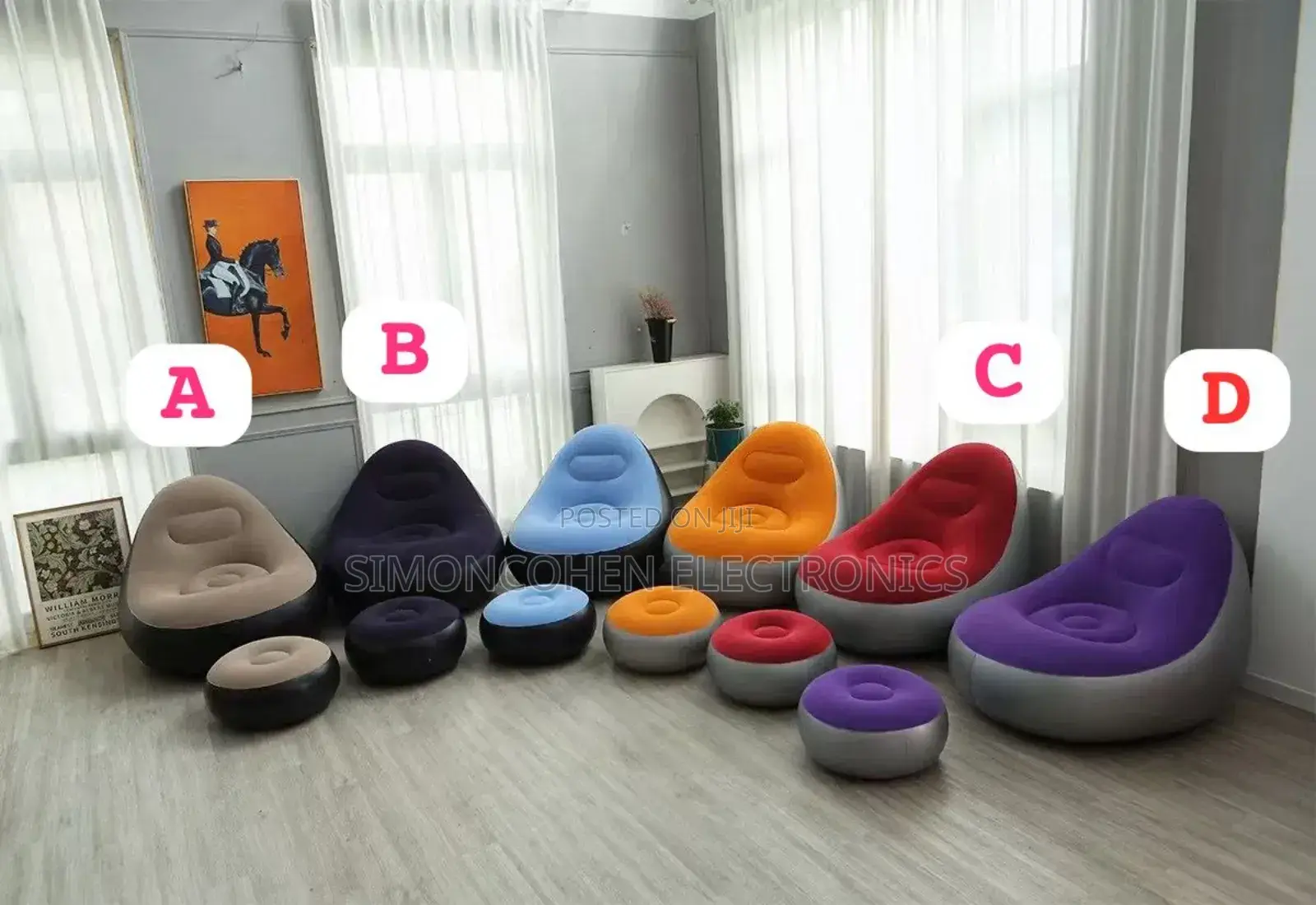 Inflatable Deluxe Lounge Seat/Inflatable Seat With Foot Rest