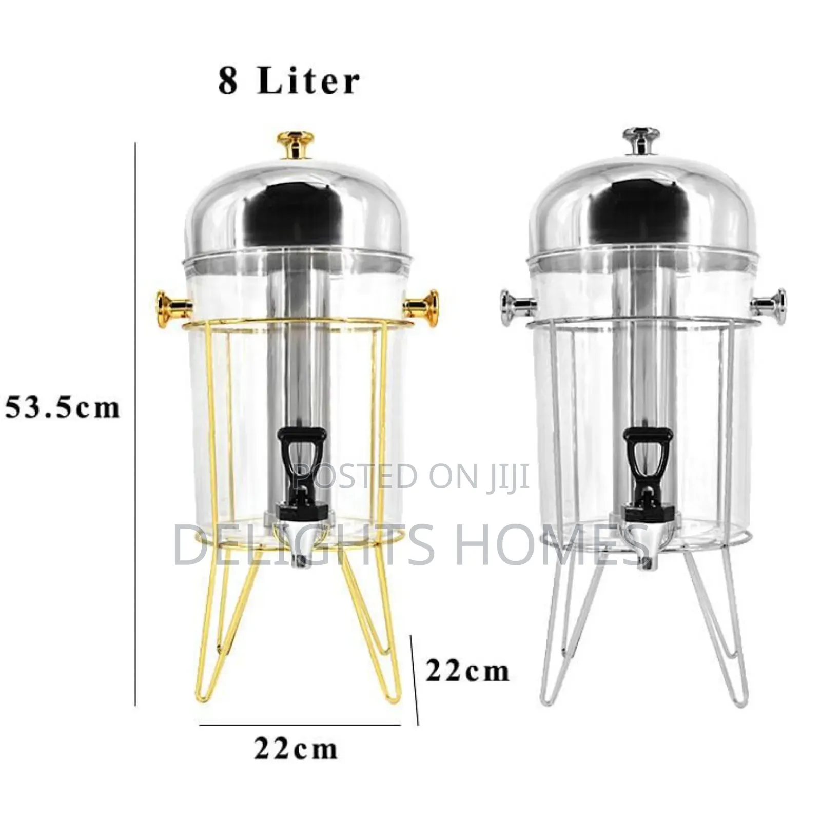 Golden Metal Frame Juice Dispenser_pa