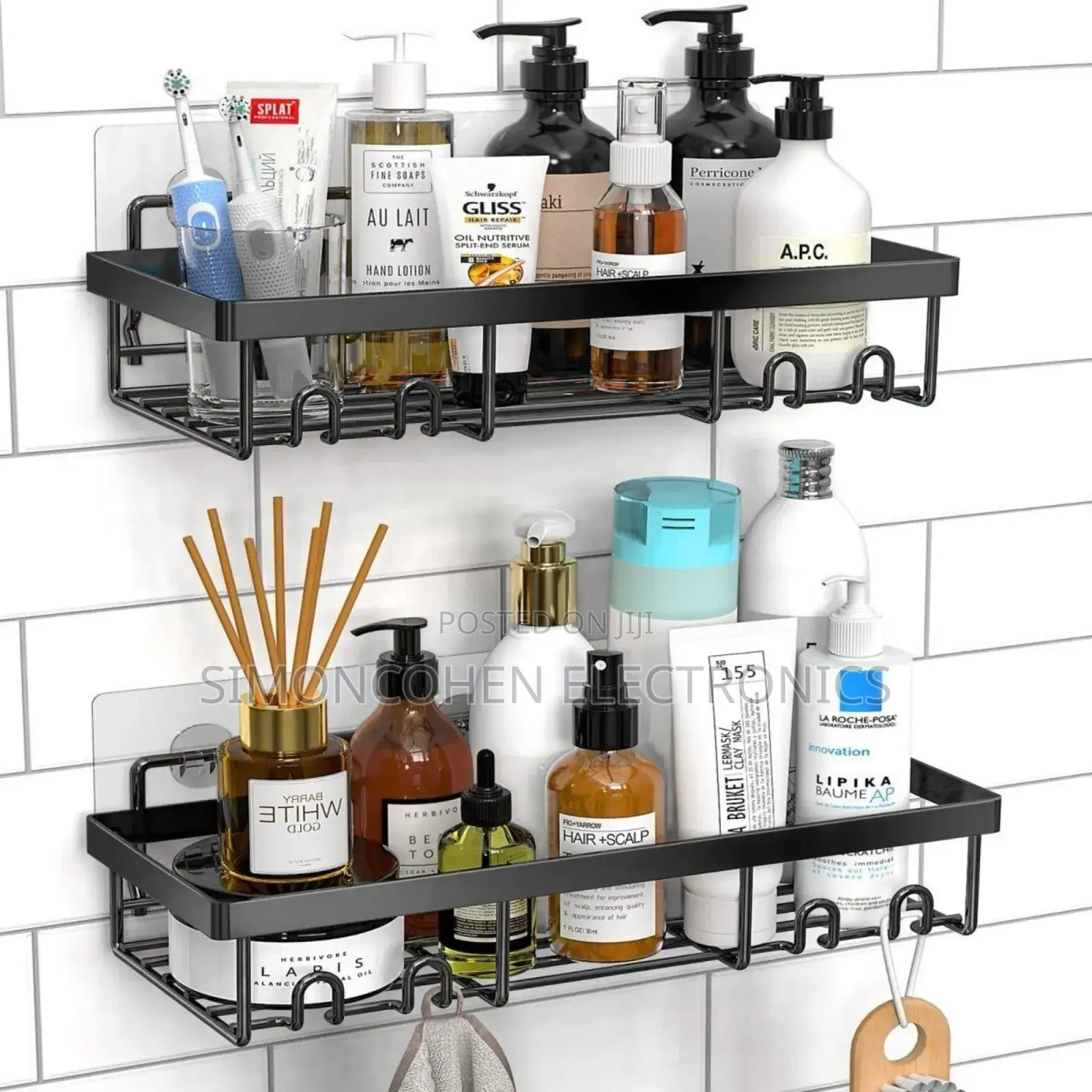 2pcs Multipurpose Triangular Shower Caddy Shelf