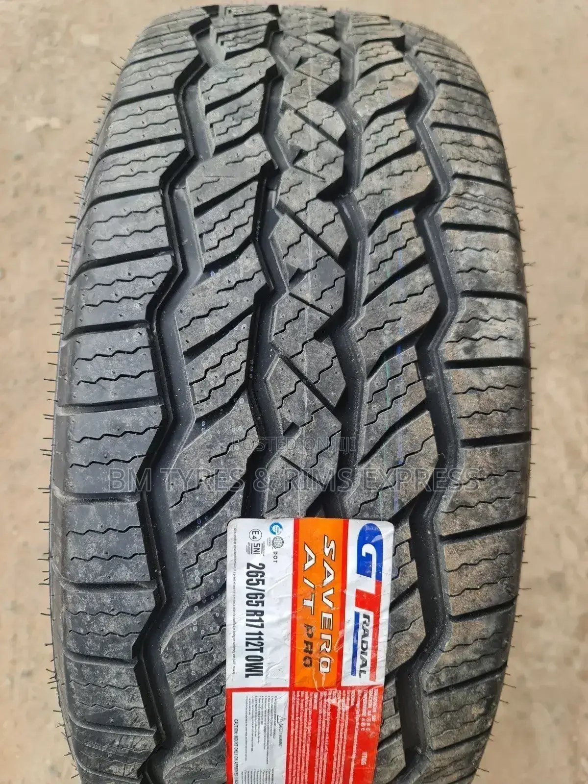 265 /65 R17 Gt Savero(All Terrrain - Pro) Indonesia.