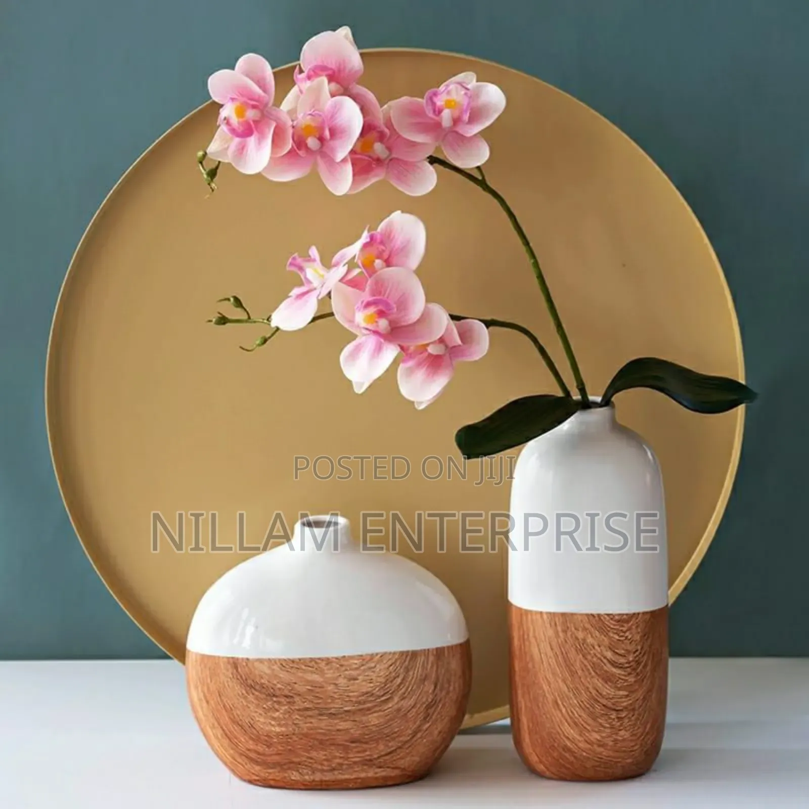 Plain Gold Ceramic Vases*
