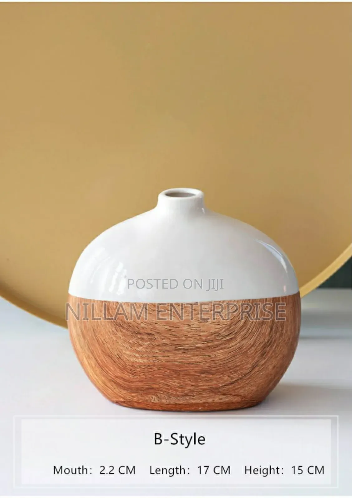 Plain Gold Ceramic Vases*