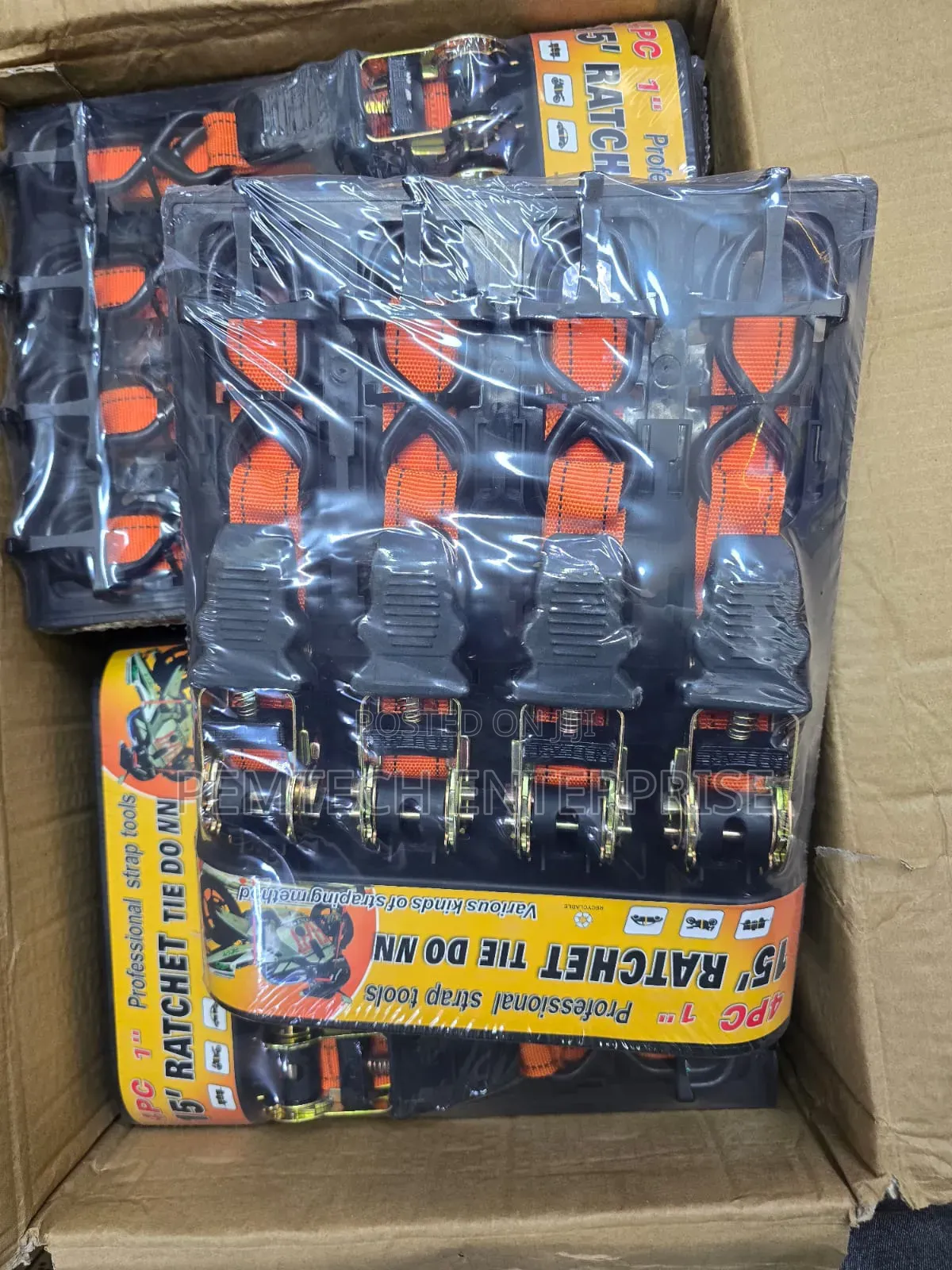 4pcs Ratchet Tie Down Set