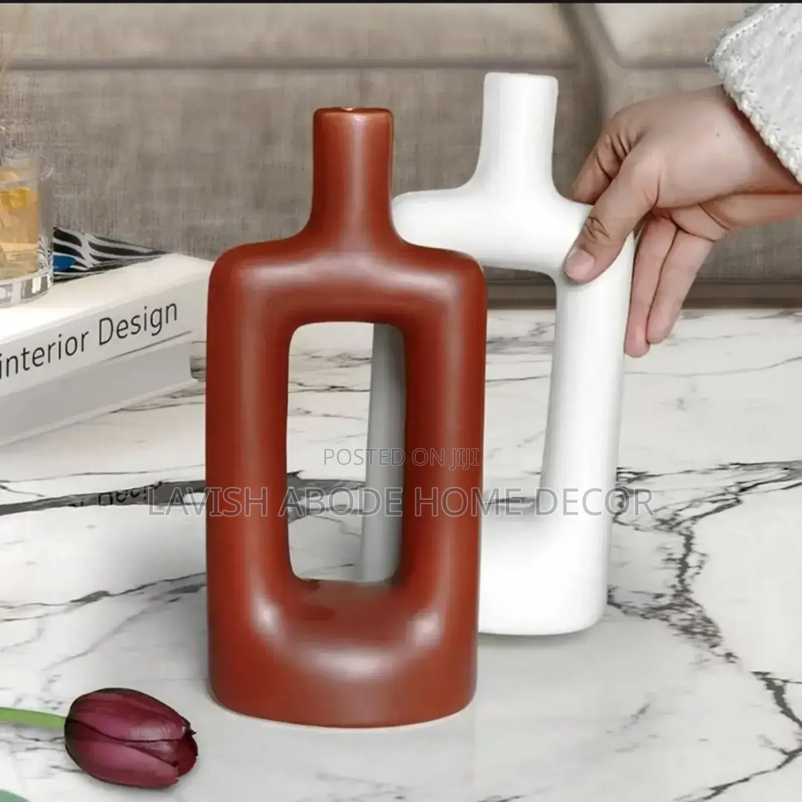 Abstract Ceramic Flower Vase