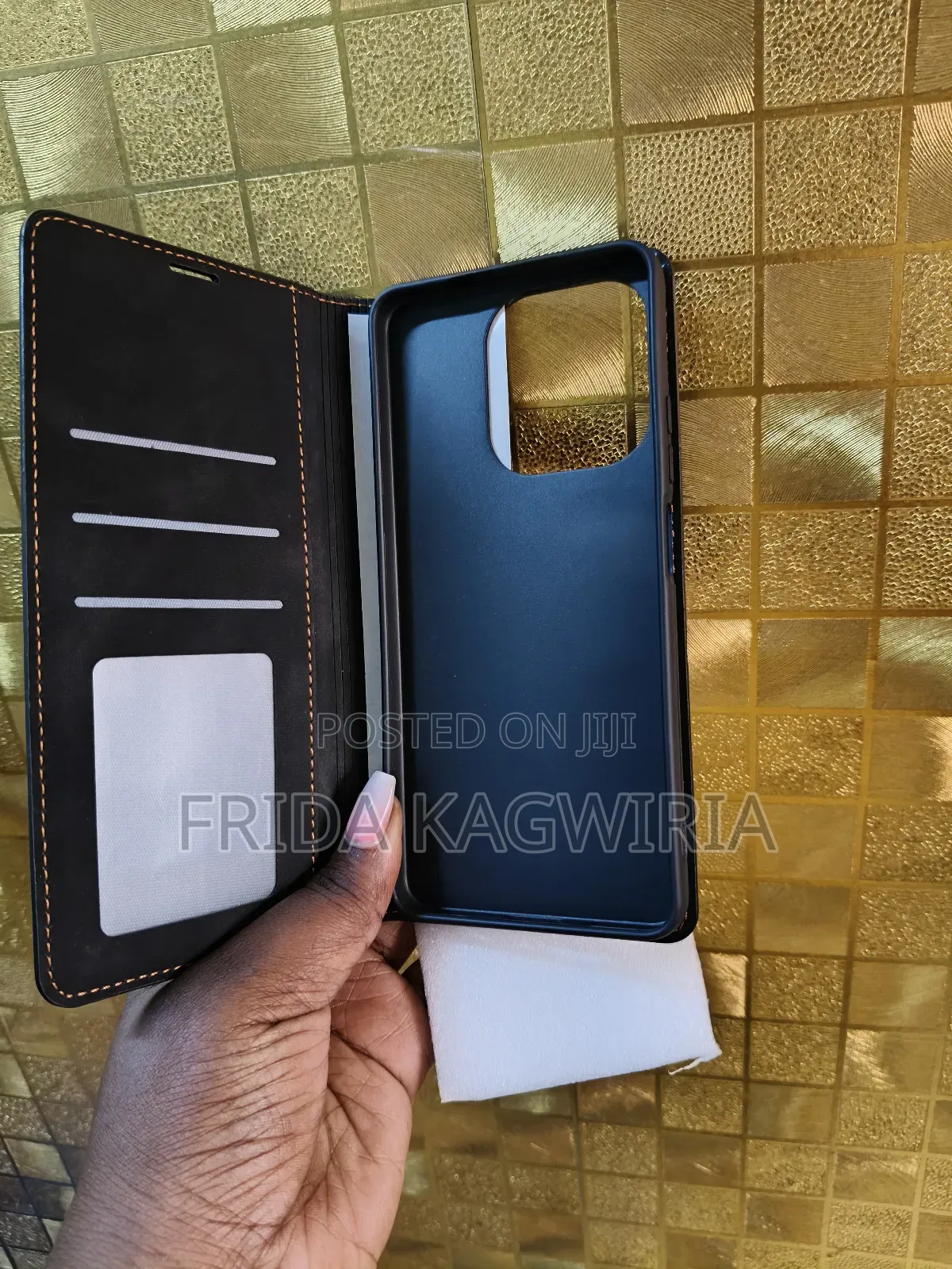 Oppo A5 Pro Leather Flip Case With Stand And Cardpockets