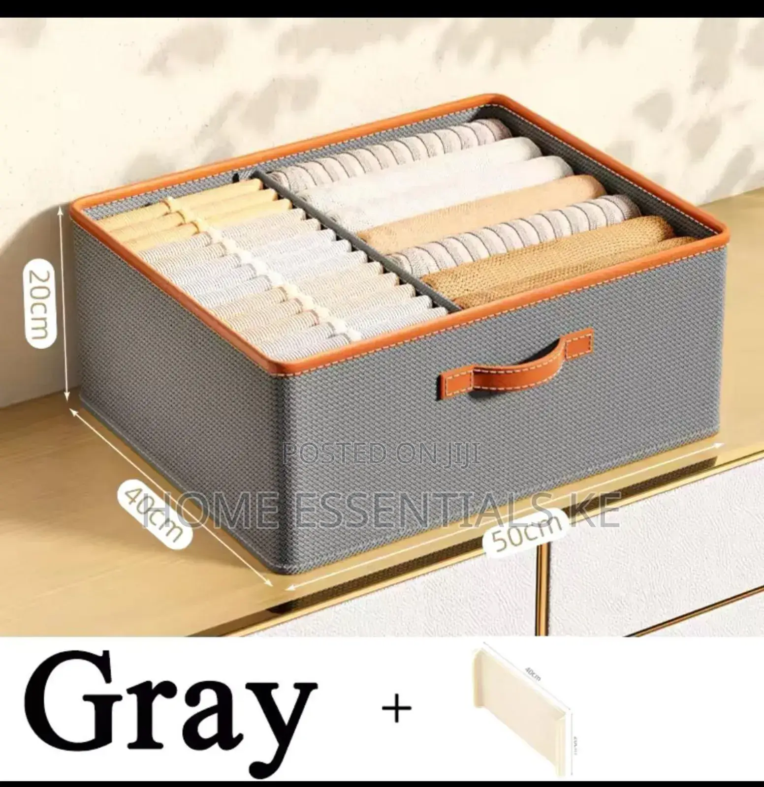 *Versatile Foldable Double Compartment Closet Organizer