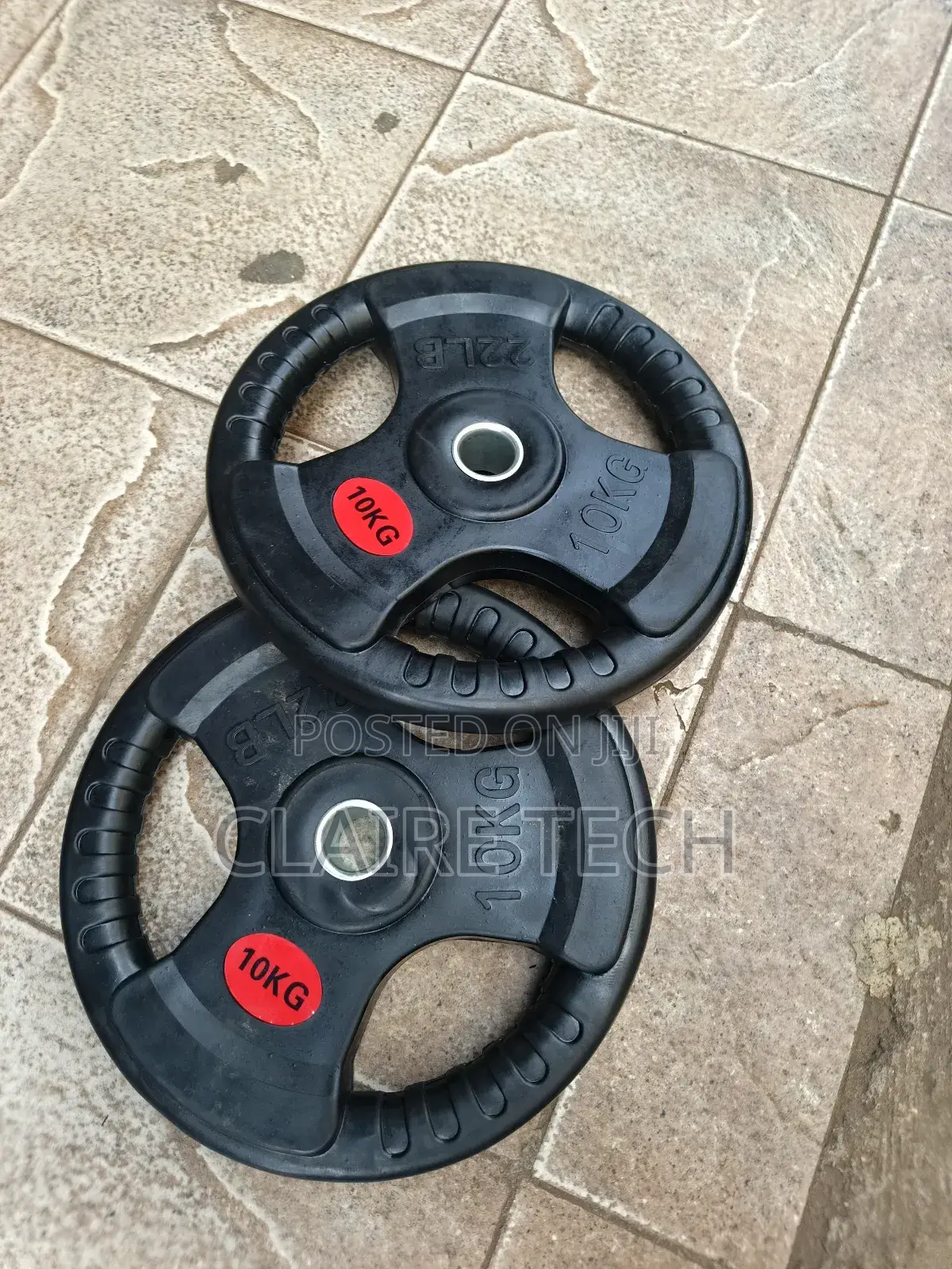 Dumbell Weight 10kgs Rubber Coated