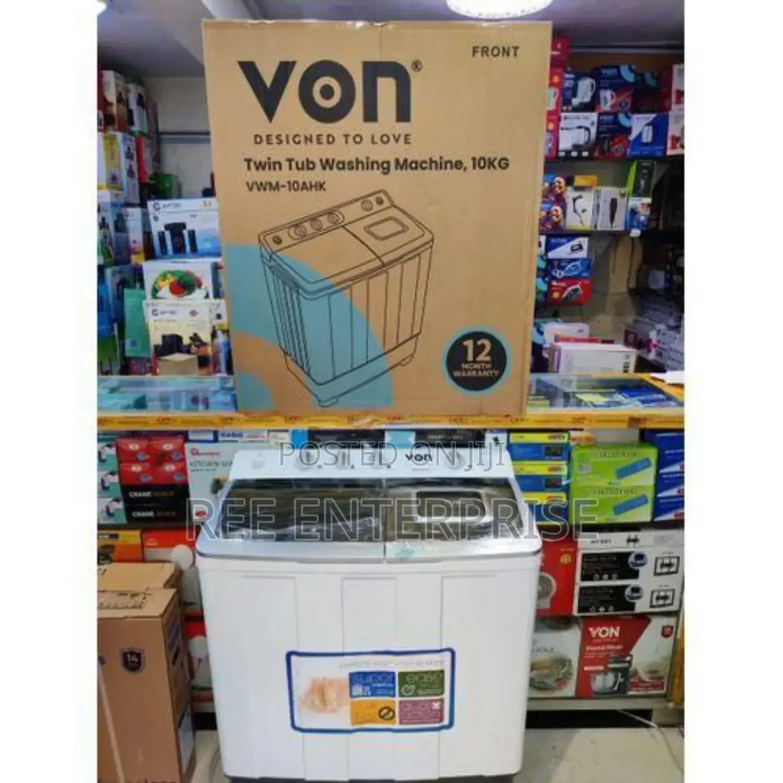 Von Twin Tub  10kg Washing Machine