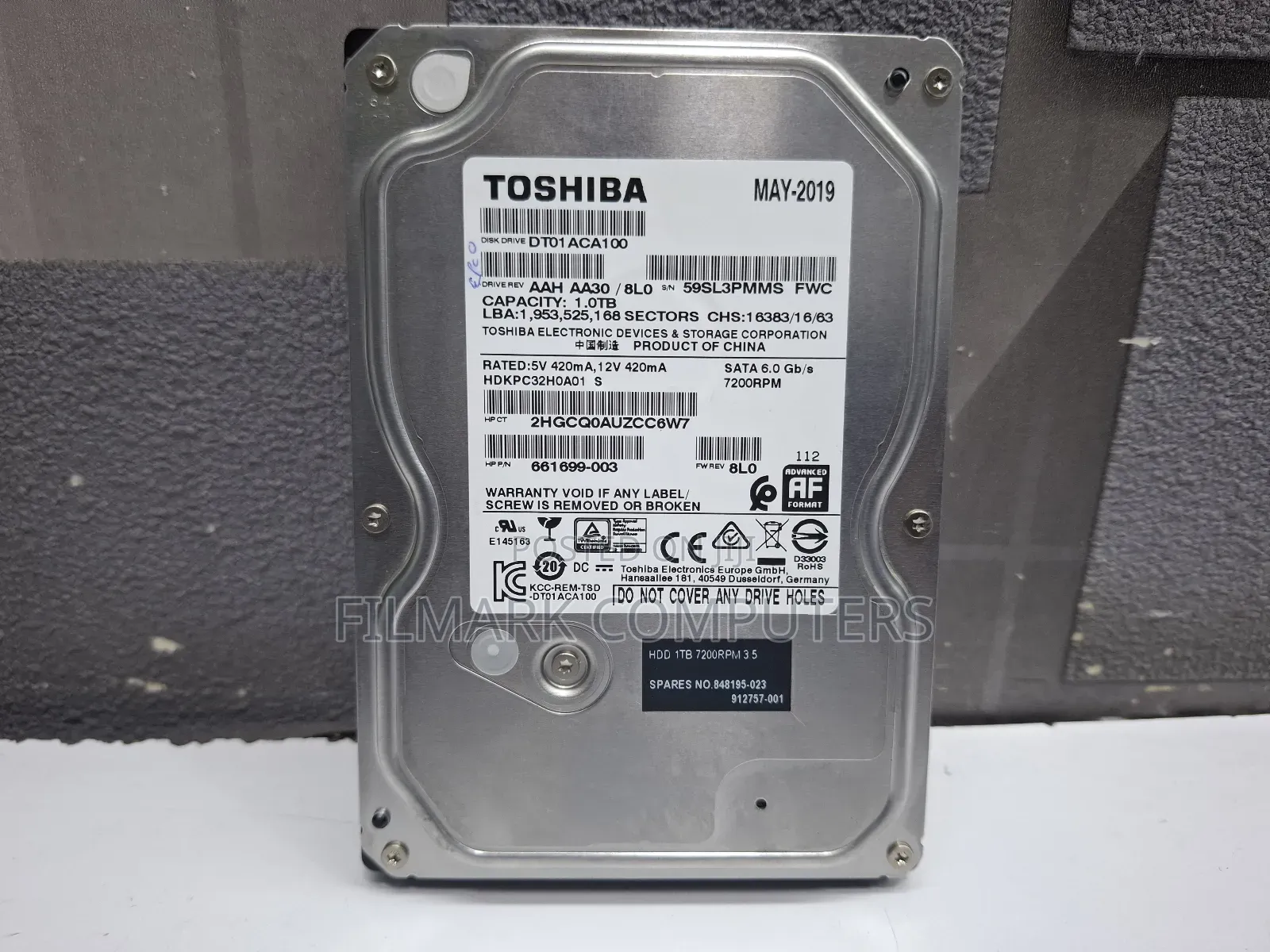 Toshiba Hard Disk Drive 1tb 1000gb Sata 3.5 Inch 7200 RPM