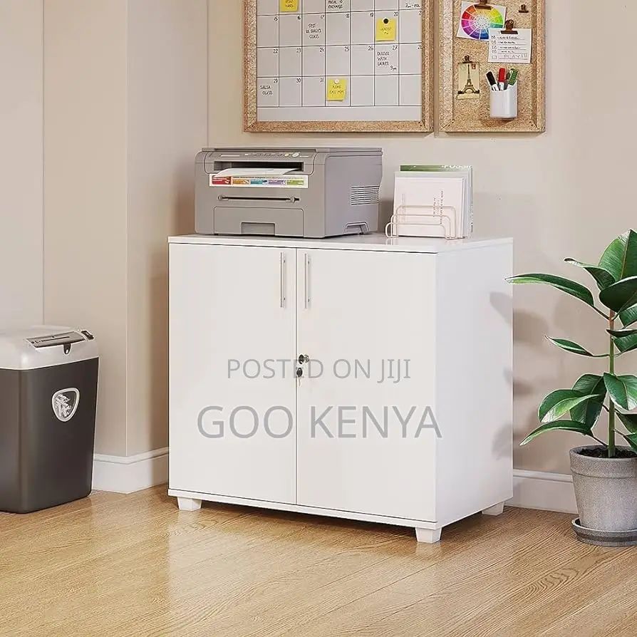 Office Furniture ; 2-Door Locking Executive Wooden Cupboard