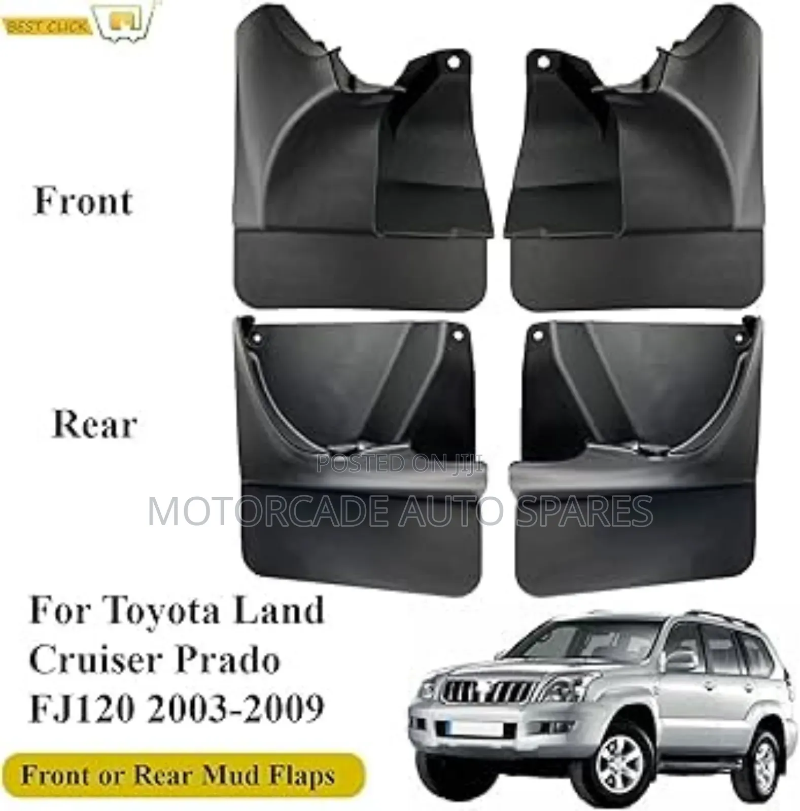 Toyota Landcruiser Prado Fj 120 2003-2009 Mudflaps/Mudguard