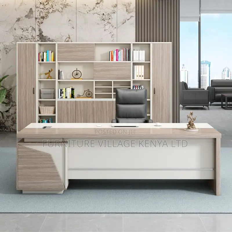 Office Desk:Executive-Style 160cm Office Corner L-Desk