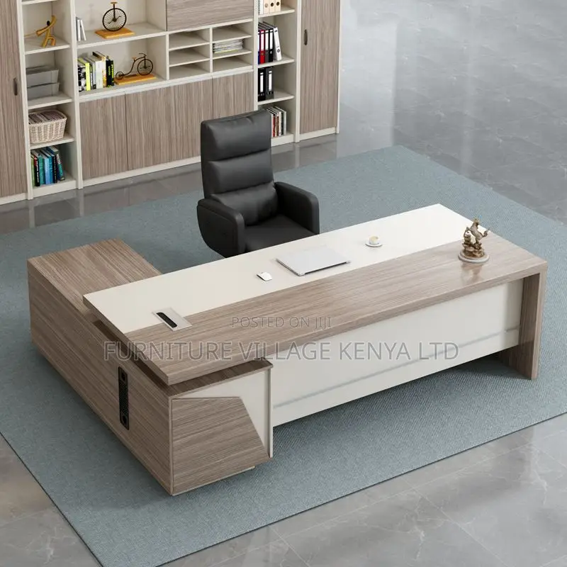Office Desk:Executive-Style 160cm Office Corner L-Desk