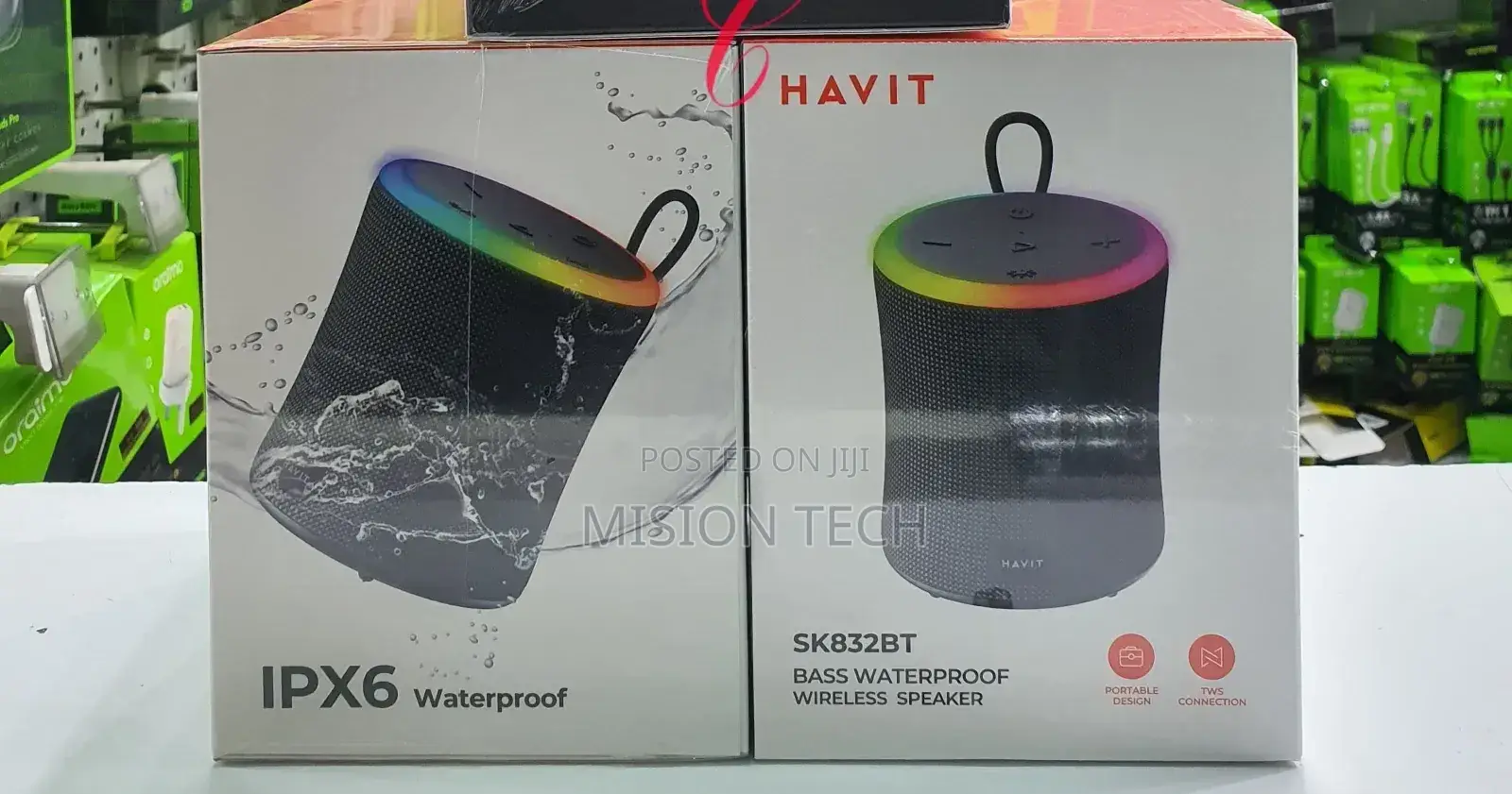 Havit Sk832bt Ipx6 Waterproof Bass Wireless 10w Speaker* 