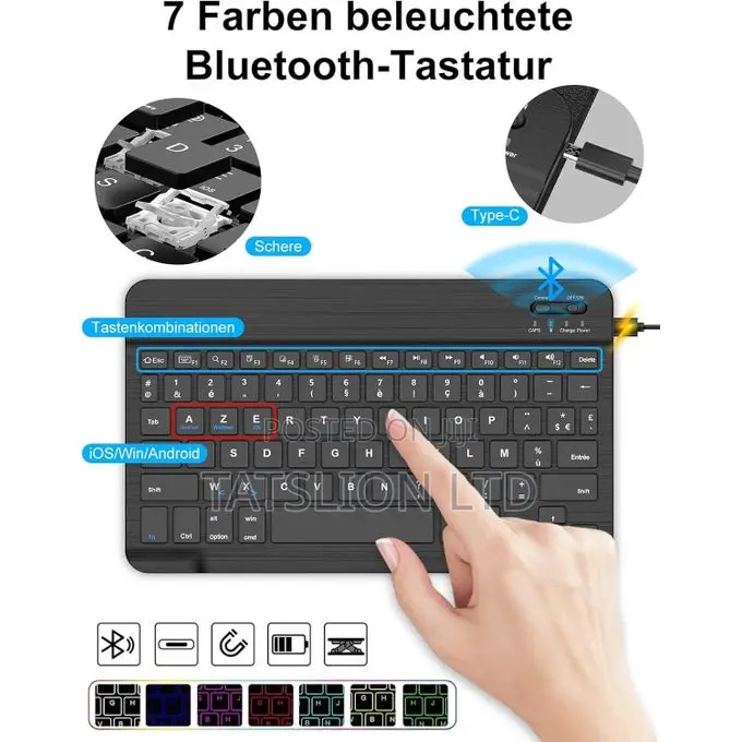 Keyboard Case for Samsung Galaxy Tab A9 Plus/A9+