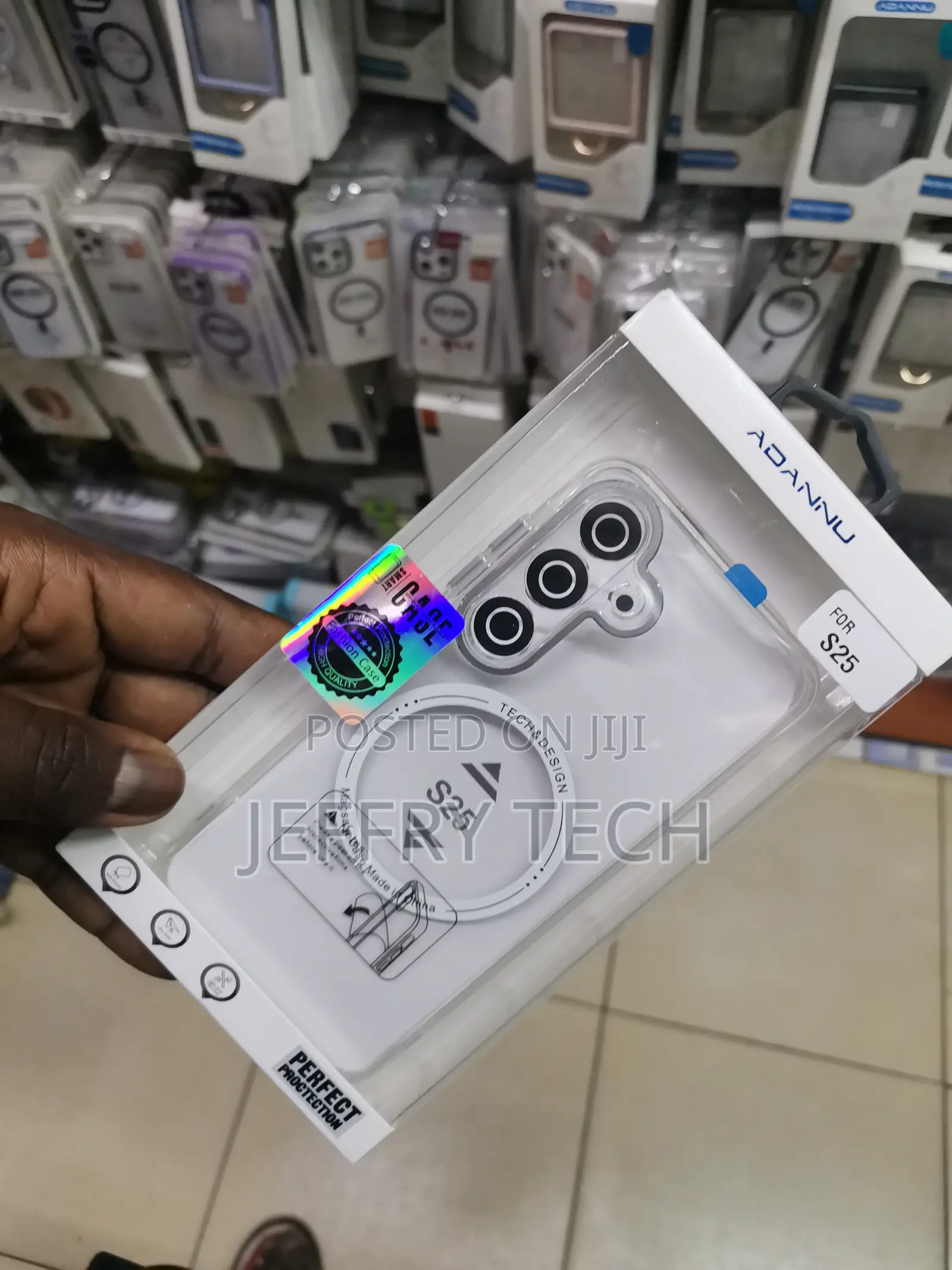 Kugew Samsung Galaxy S25 Transparent Magsafe -White