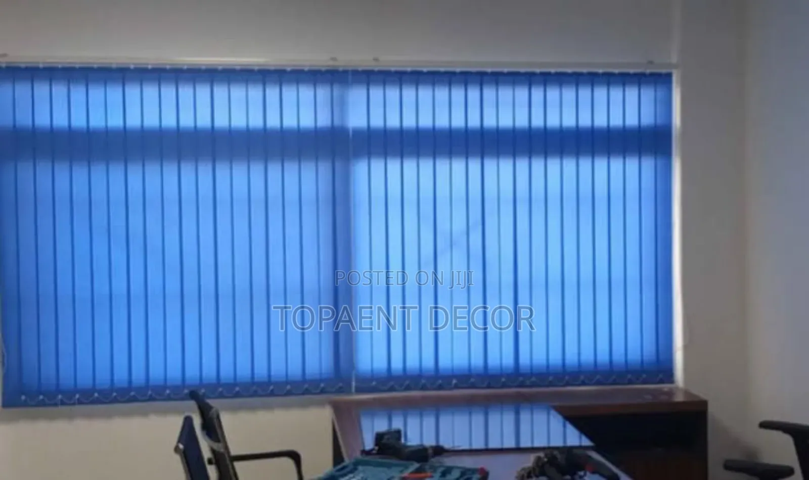 Sky Blue Vertical Easy Installation Window Blinds