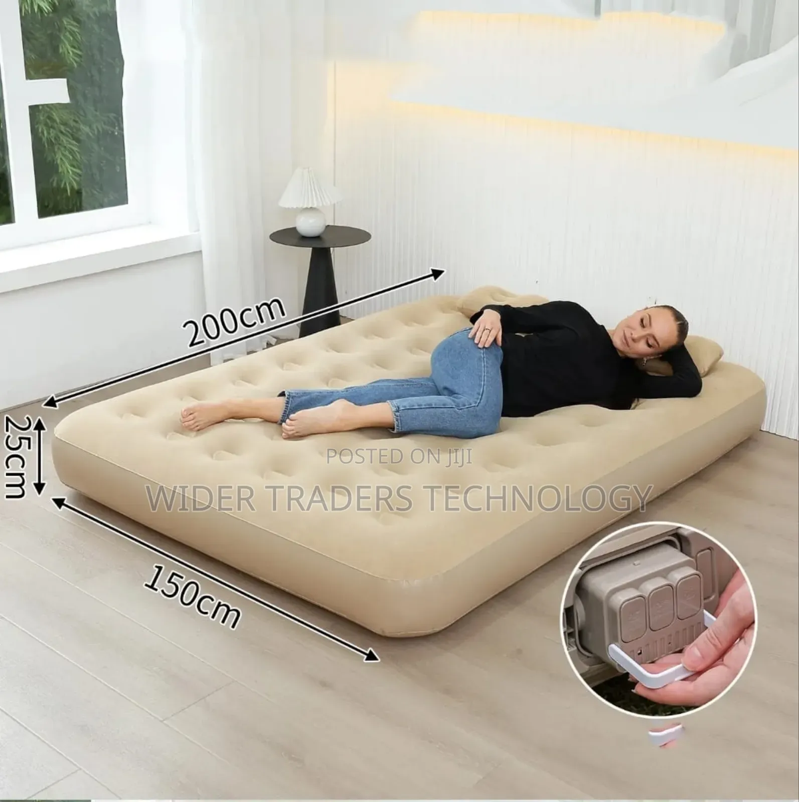 Intex Inflatable Mattress Plus Free -electric Pump 2 Pillows