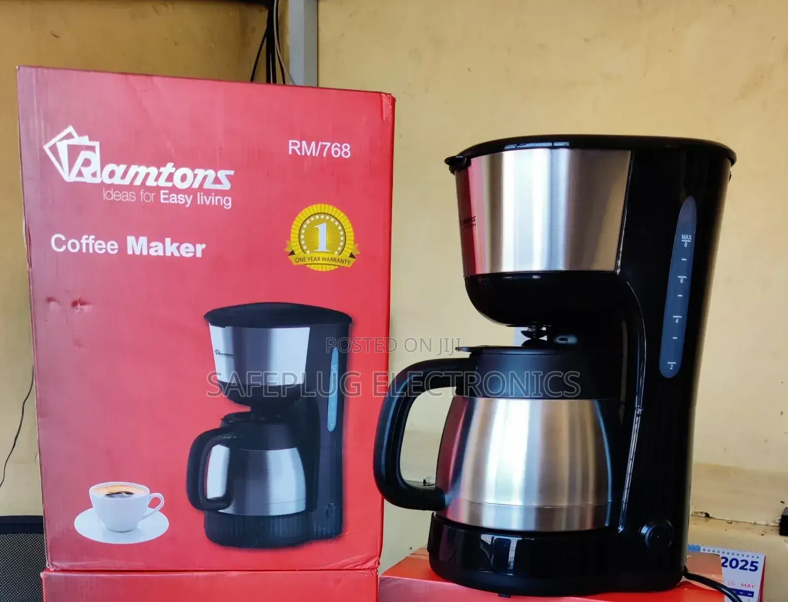 Ramtons Coffee Maker Black - Rm/768