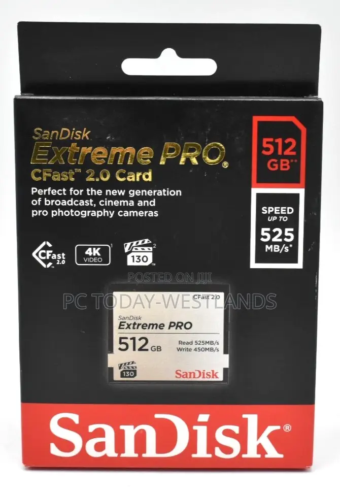 Sandisk Extreme Pro Cfast 2.0 Card 512gb SDCFSP-512g-G46d