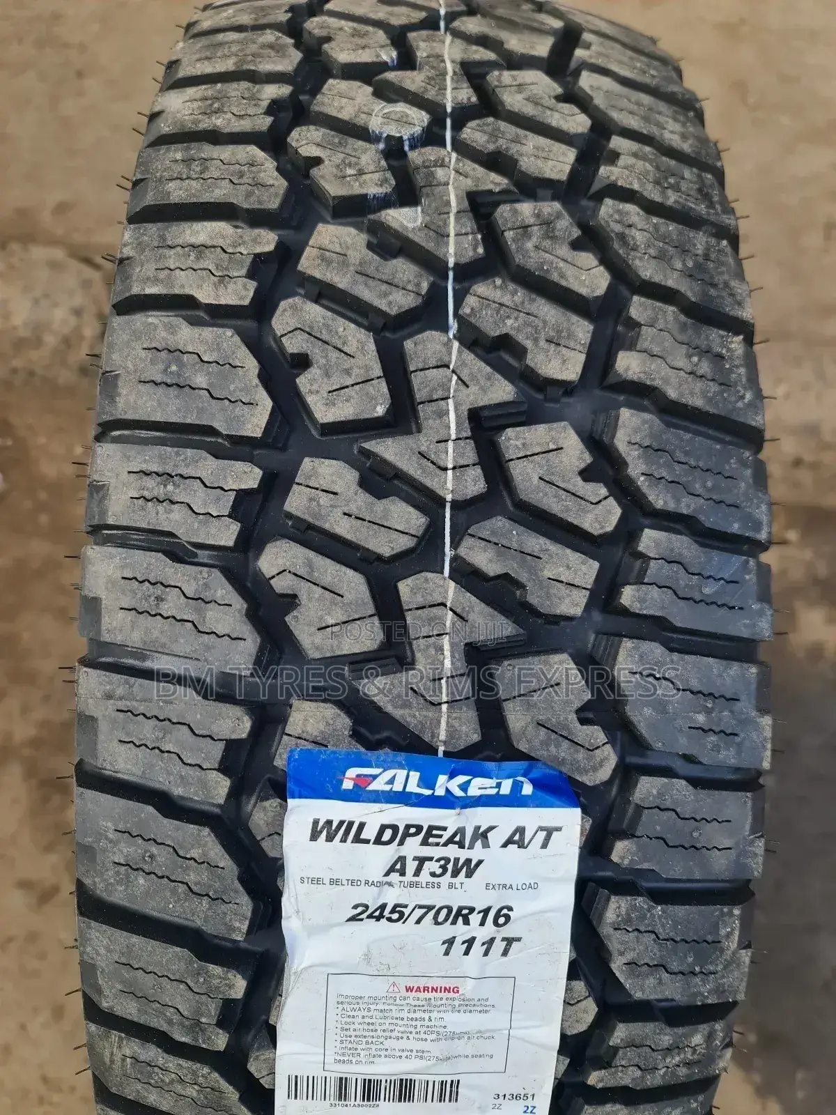 245 /70 R16 Falken Tyres (All Terrrain) Thailand.