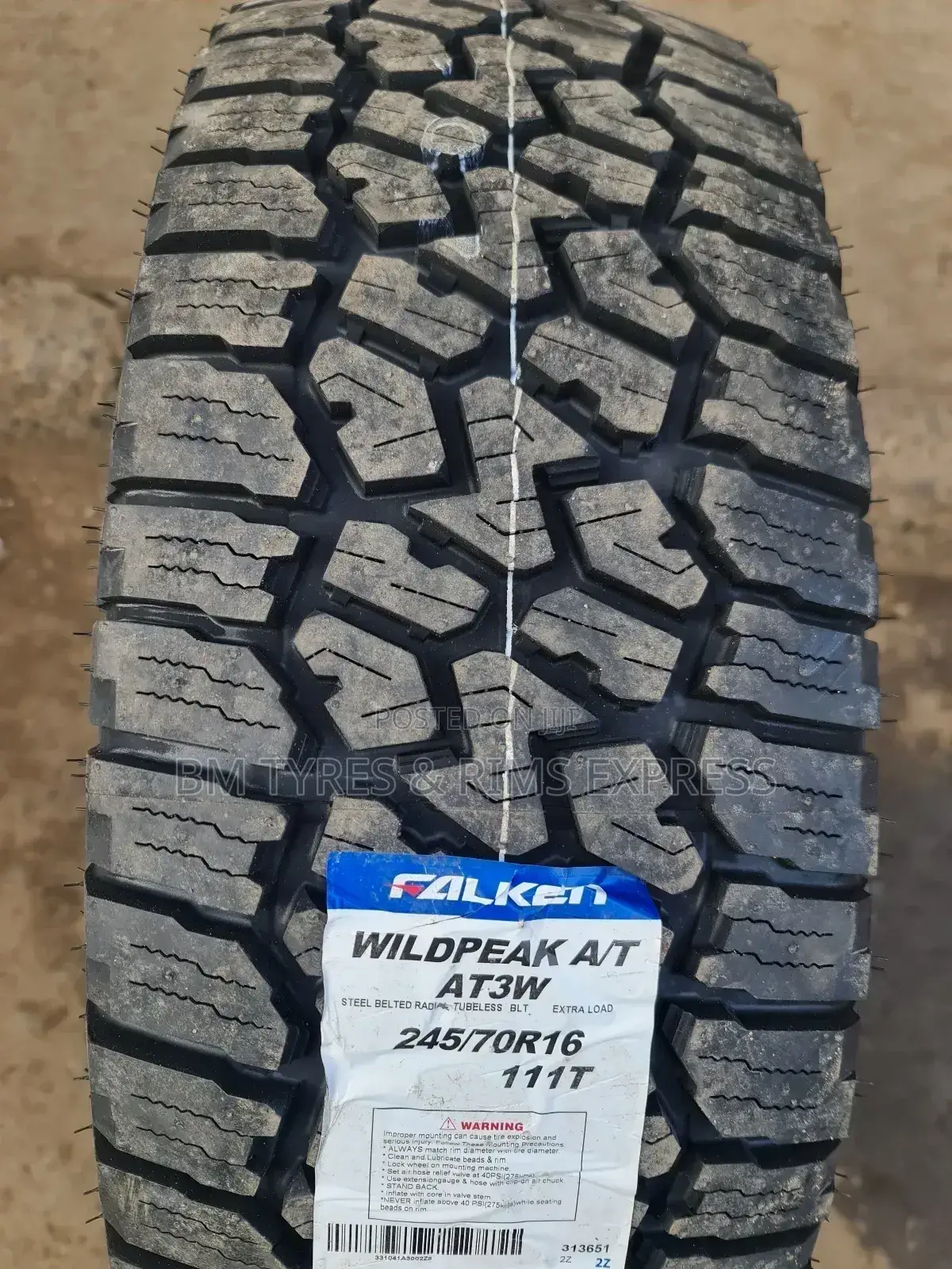245 /70 R16 Falken Tyres (All Terrrain) Thailand.