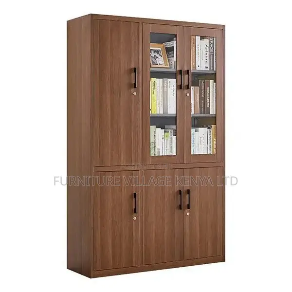 Office Cabinet: 3-Door Wooden Imported Office Storage Unit