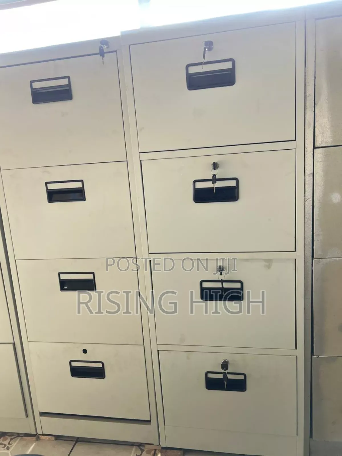 Modern Sleek Clean 4 Drawer Filling Cabinets
