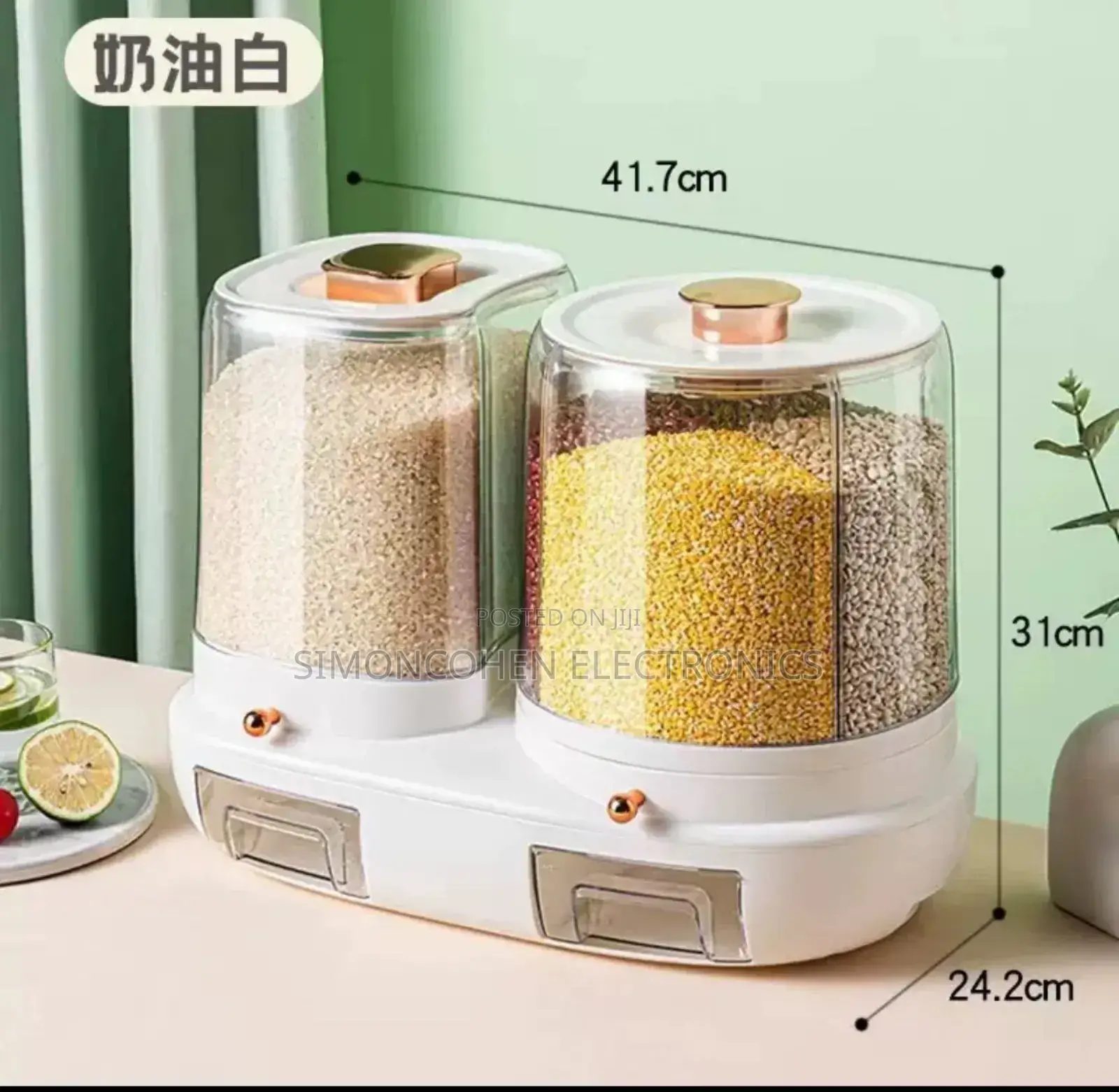 Rotatable Grain Storage Box With Compartment