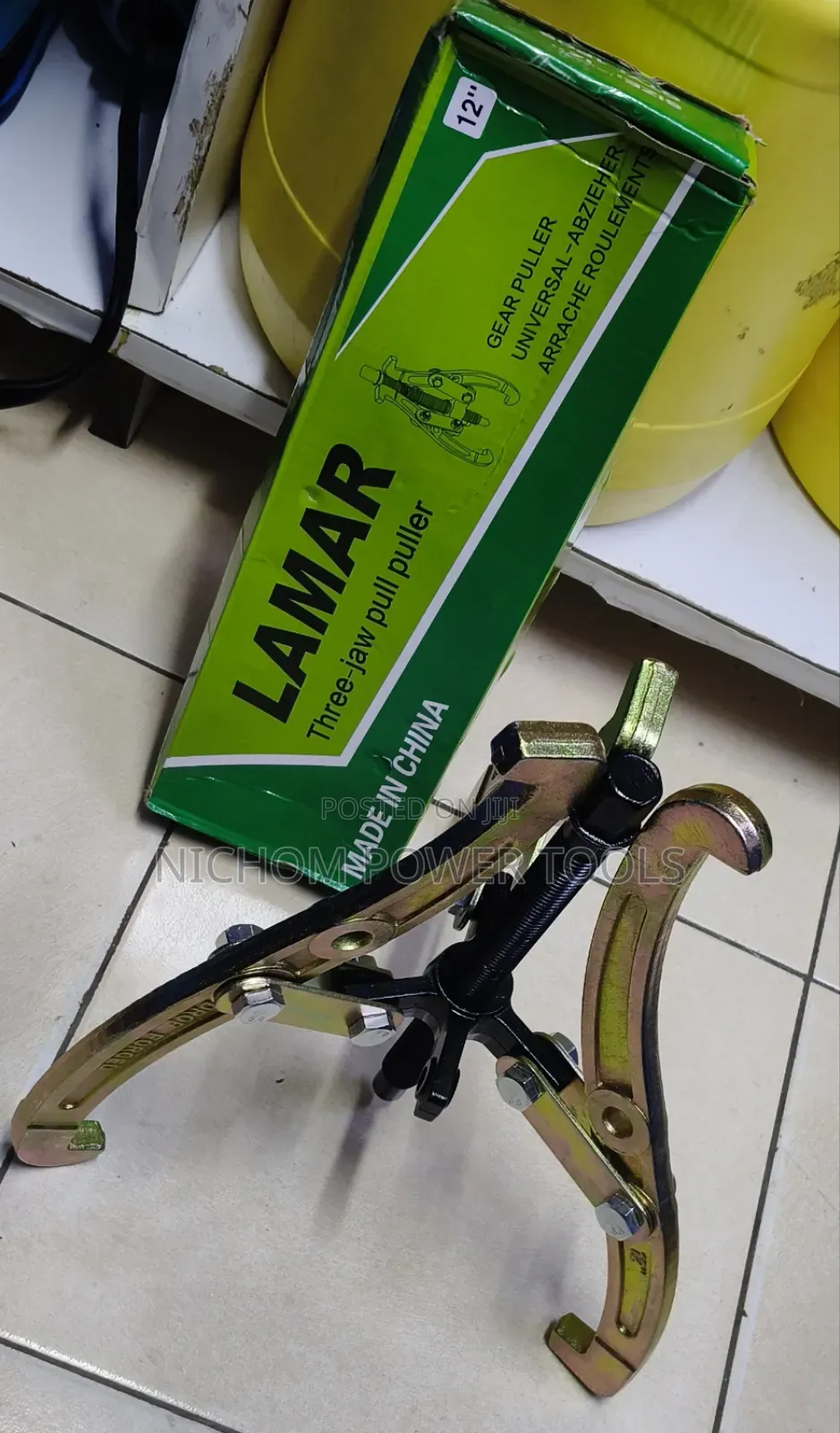 Lamar 12" 3 Jaw Gear Puller/12" Gear Puller/Bearing Machine