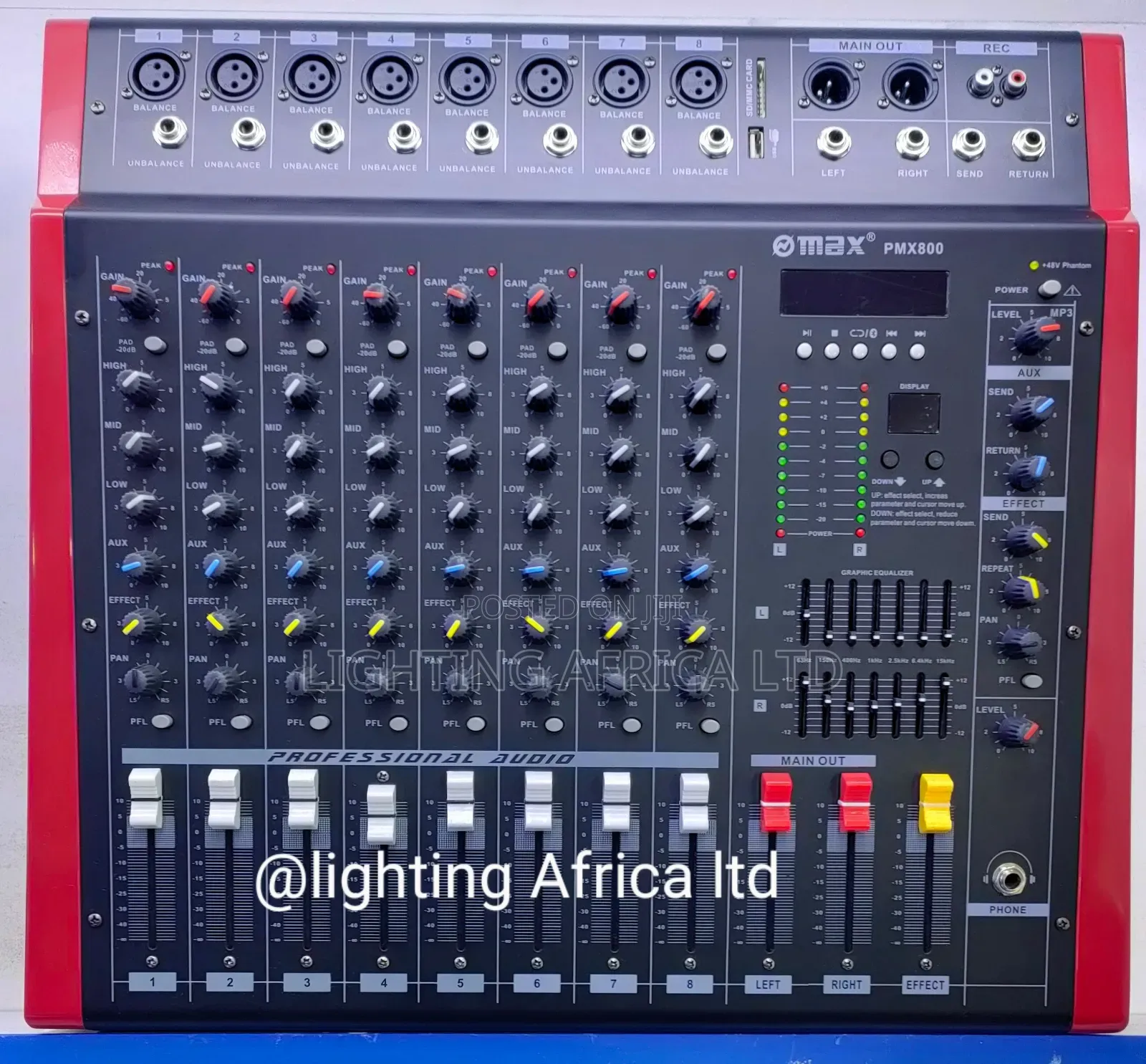 Professional 8 Channels Max Powered Mixer Usb/Bt