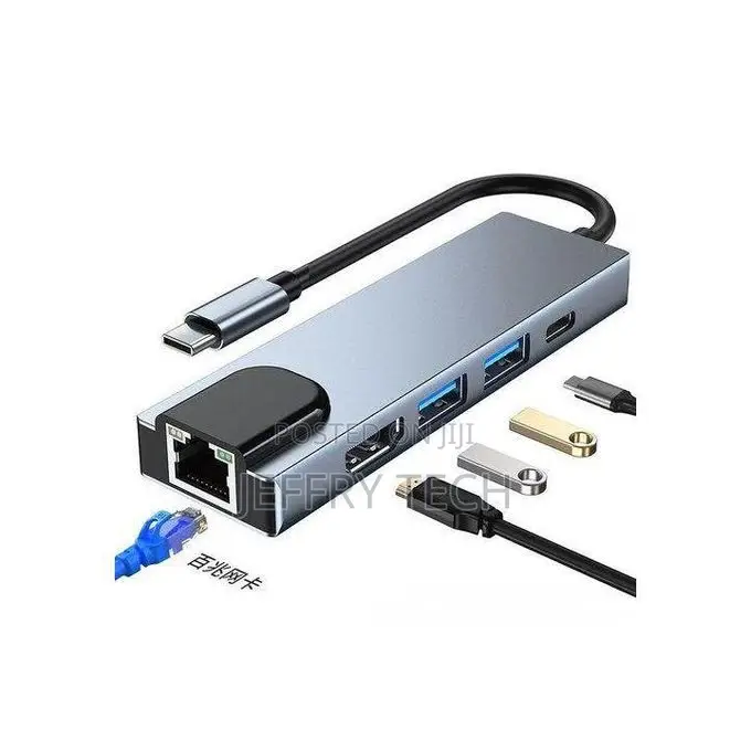 Usb C Hub 60hz Hdmi Docking Station Type C to Rj45 Port P