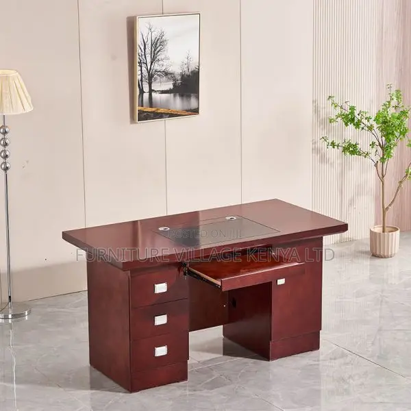 Office Desk:120cm Office Computer Desk With Keyboard Tray