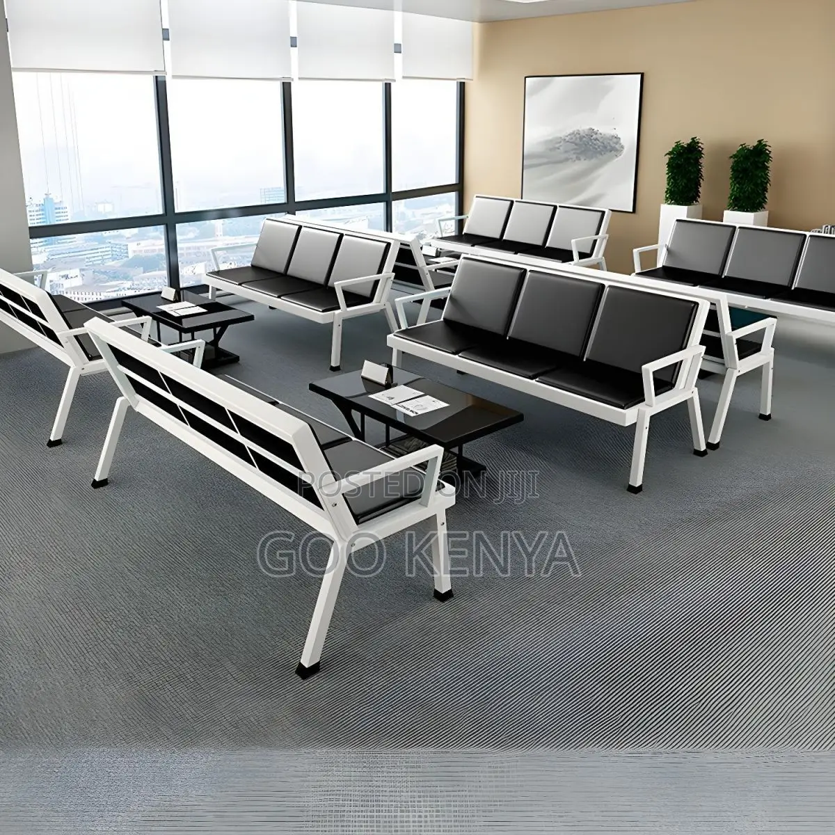 Office Chair ; 3-Seater Office Reception Bench