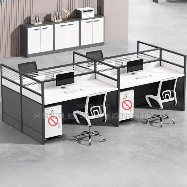 Workstations: Modular Rectangular Co-Working Desk for 4