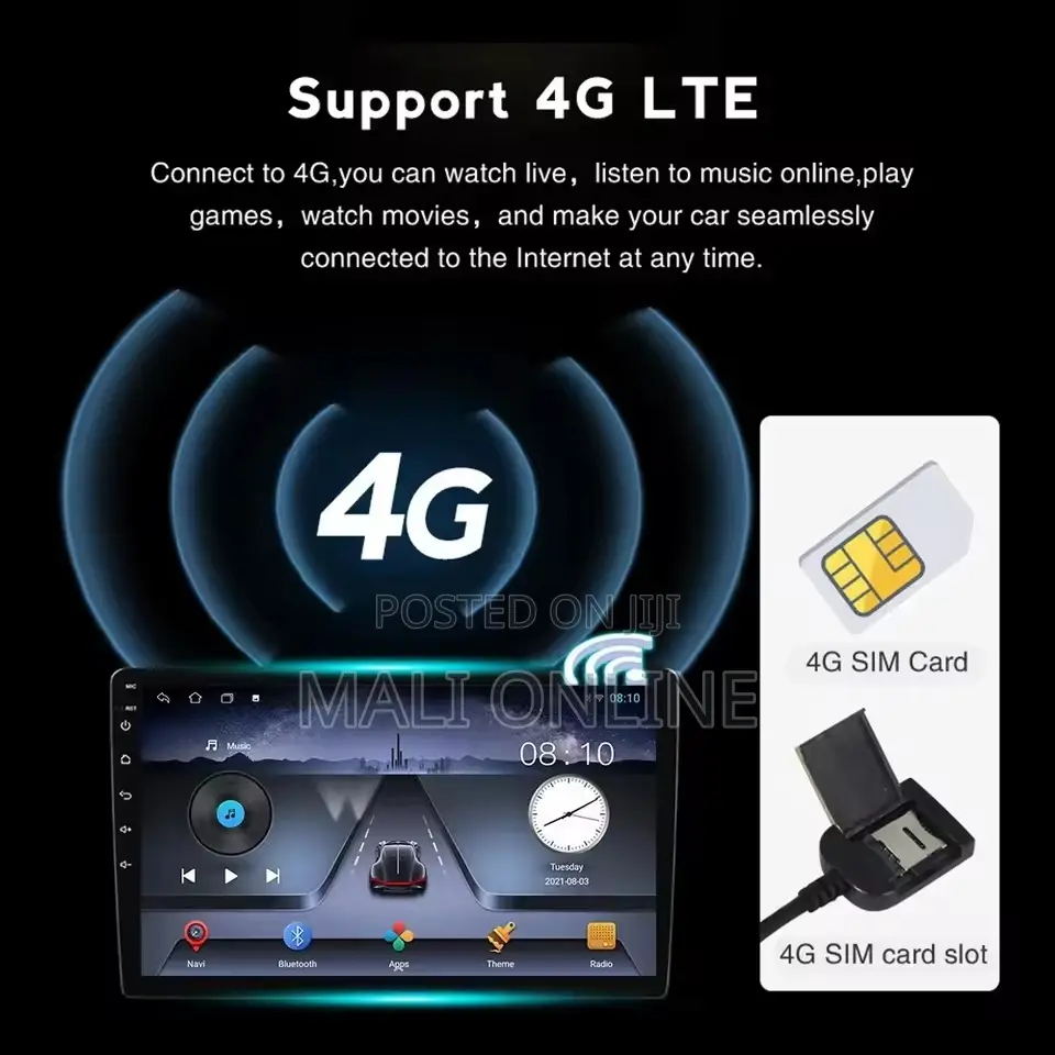 10 Inch Android Car Radio 4g Wifi Gps Bluetooth