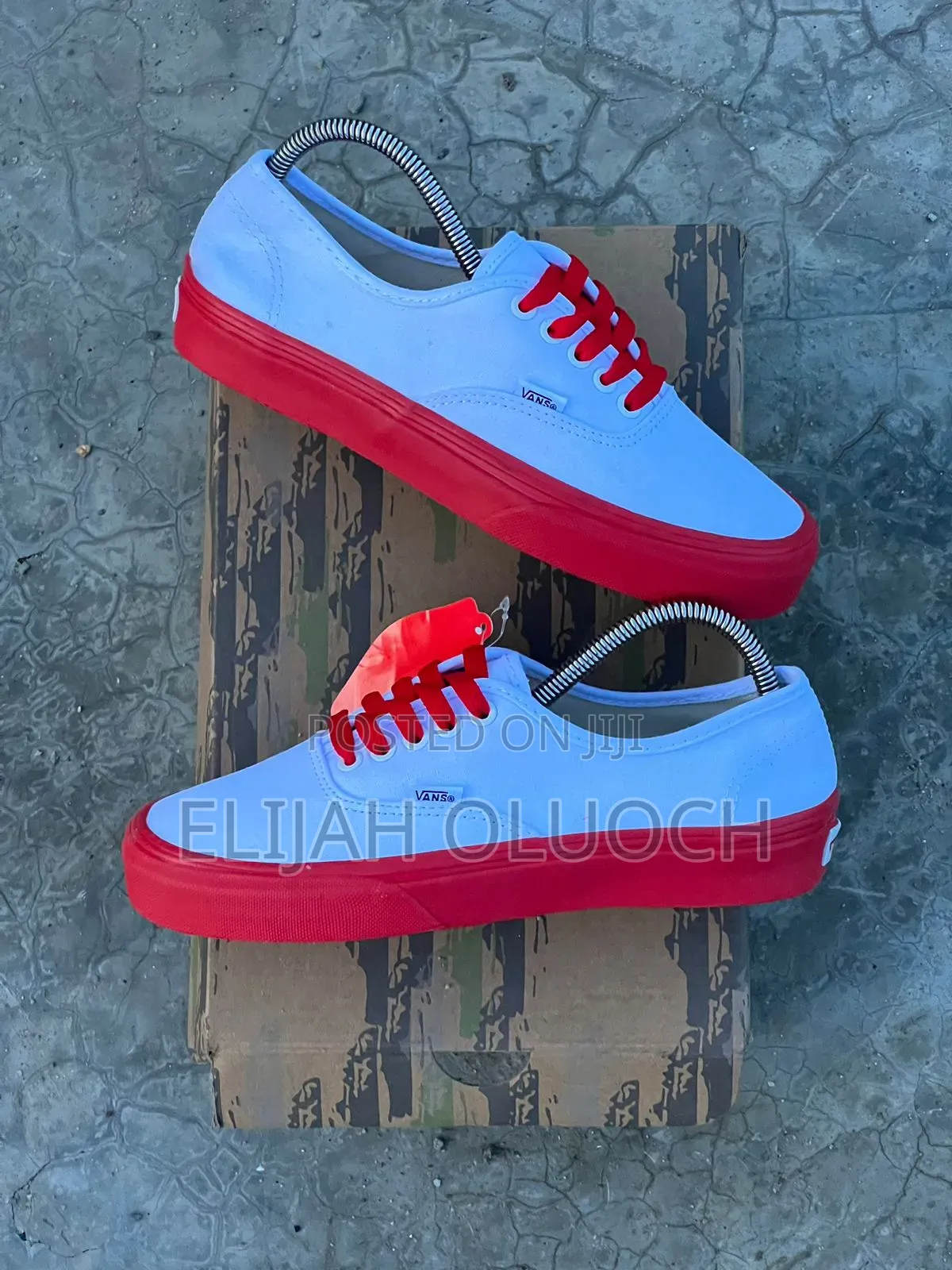 White Double Sole Vans