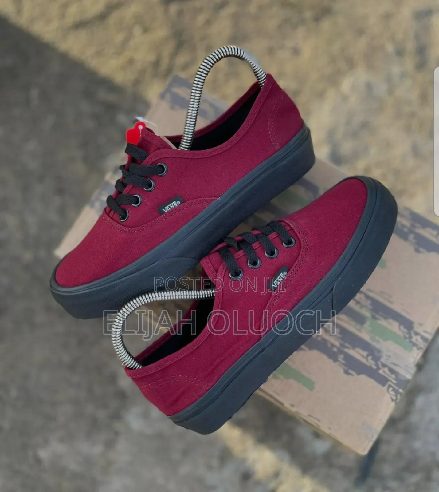 Maroon Double Sole Vans