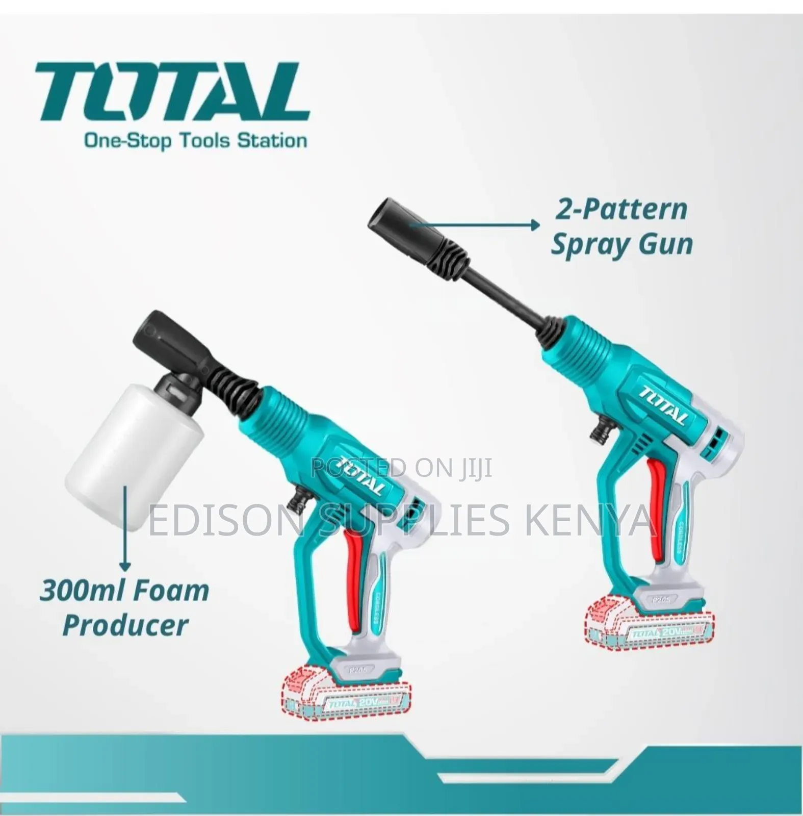 Total Cordless Pressure Washer Rechargeable Car Wash Machine