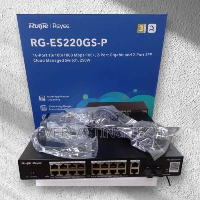 Ruijie Rg-Es220gs-P 20-Port Gigabit Smart Managed Poe Switch