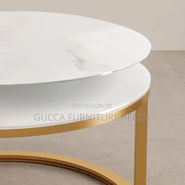 Office Table:Structured Circular-Shaped Office Coffee Table