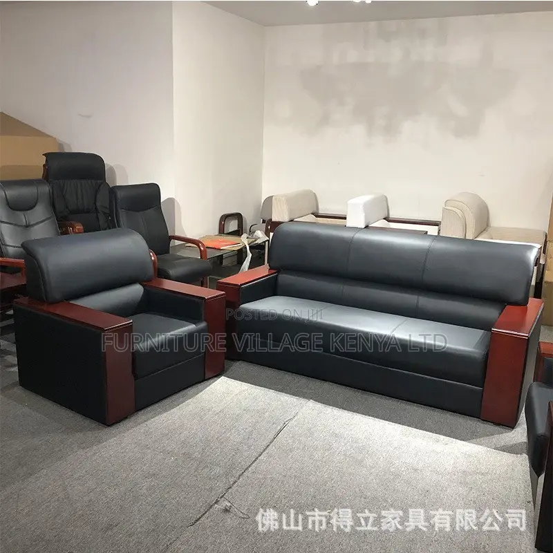 Office Sofa:5-Seater Reception-Friendly Five-Seat Sofa Set