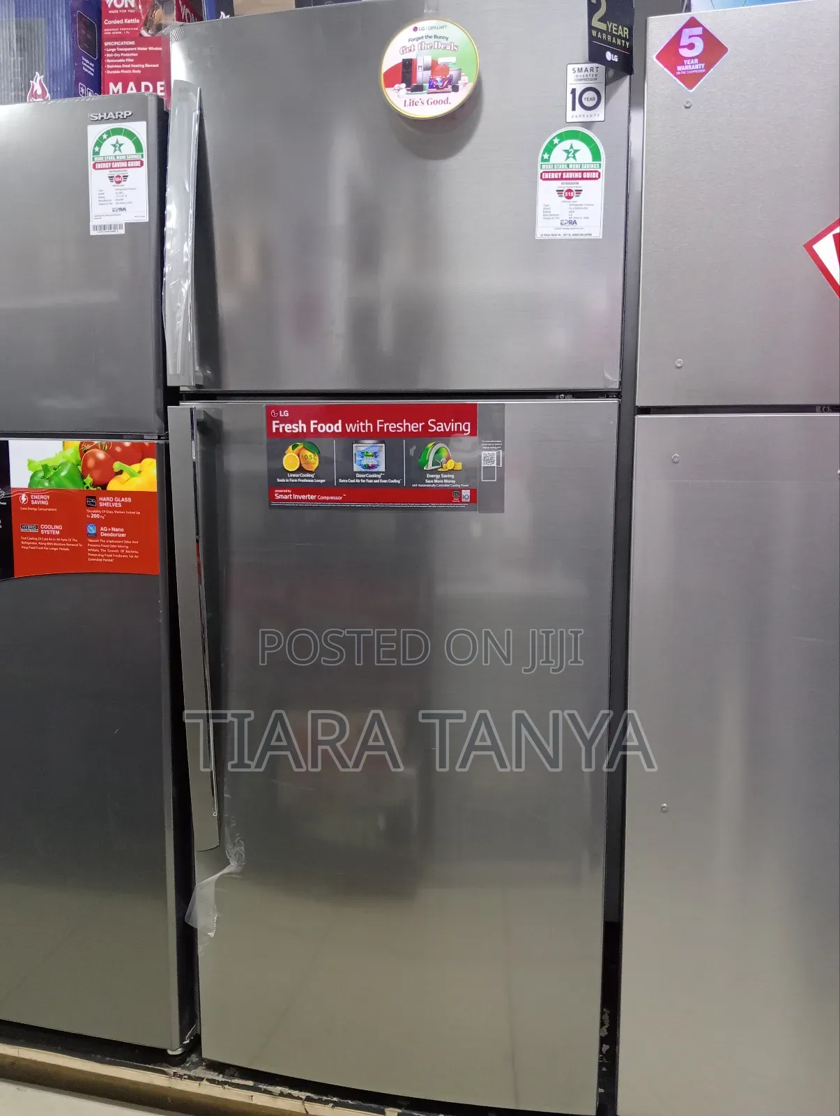 Lg 438 Litres Too Mount Fridge Smart Inverter Compressor