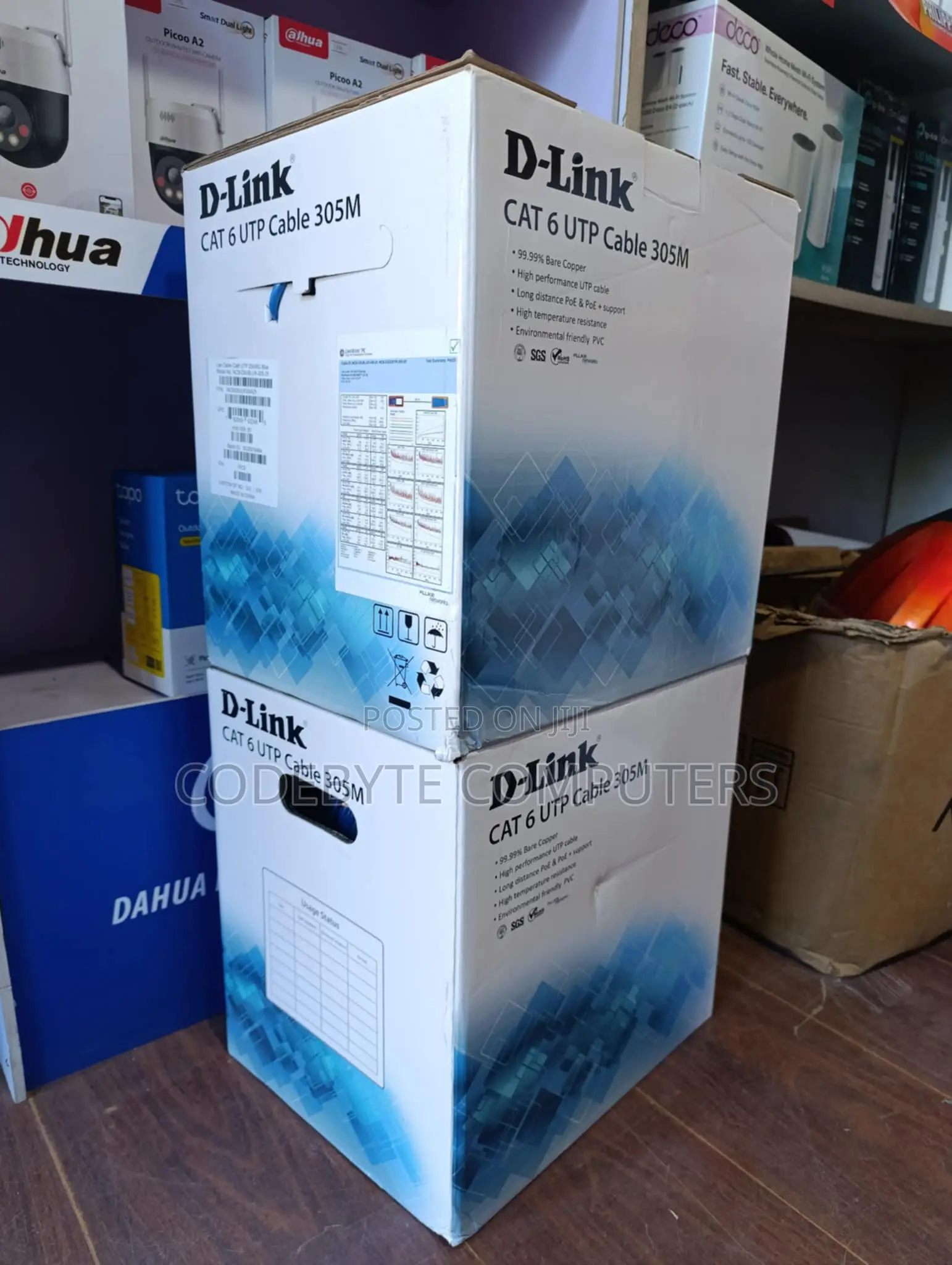 D-link Cat6 Utp 24awg Pvc Cable Roll 305m - Gray