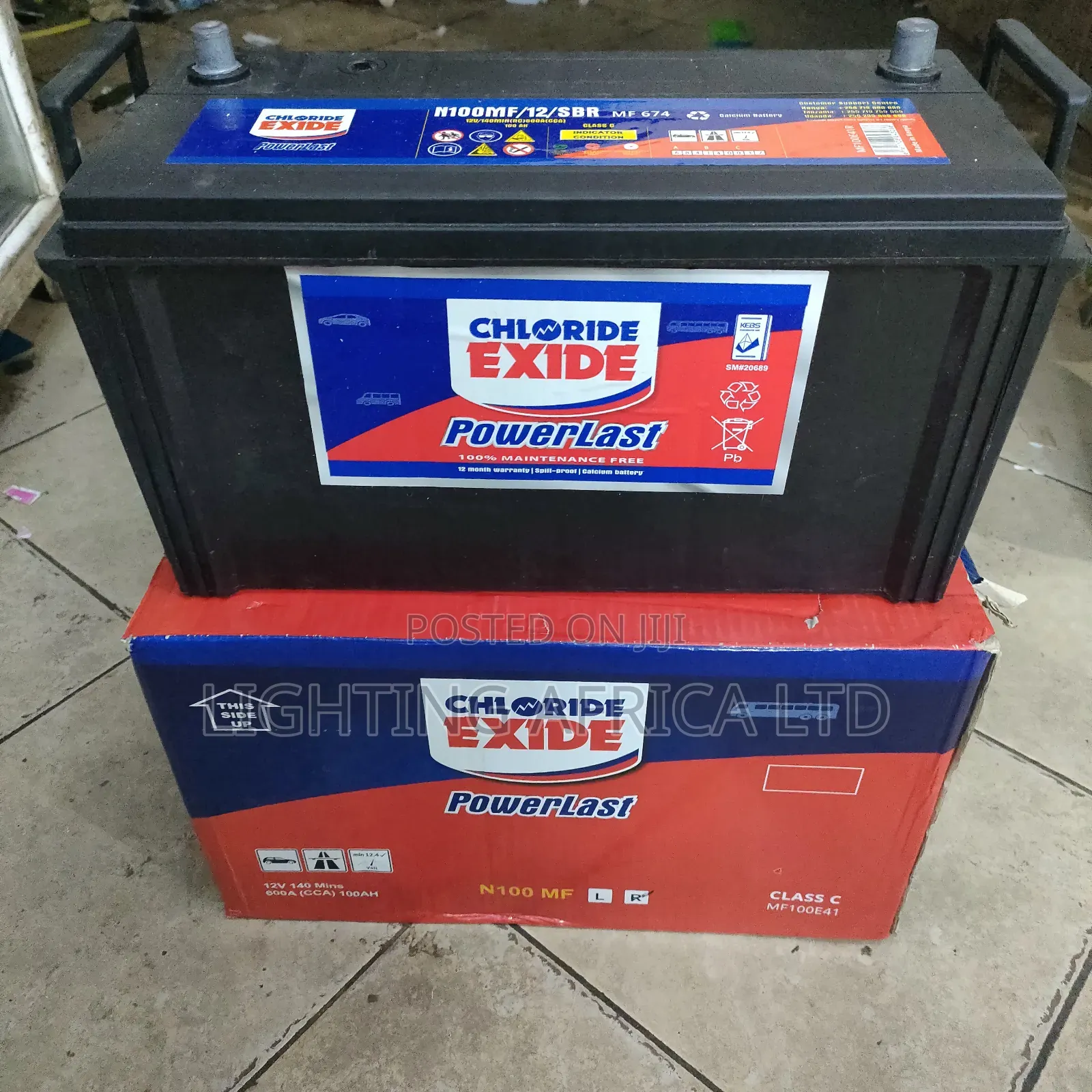 100ah/12v Chloride Exide Car Battery