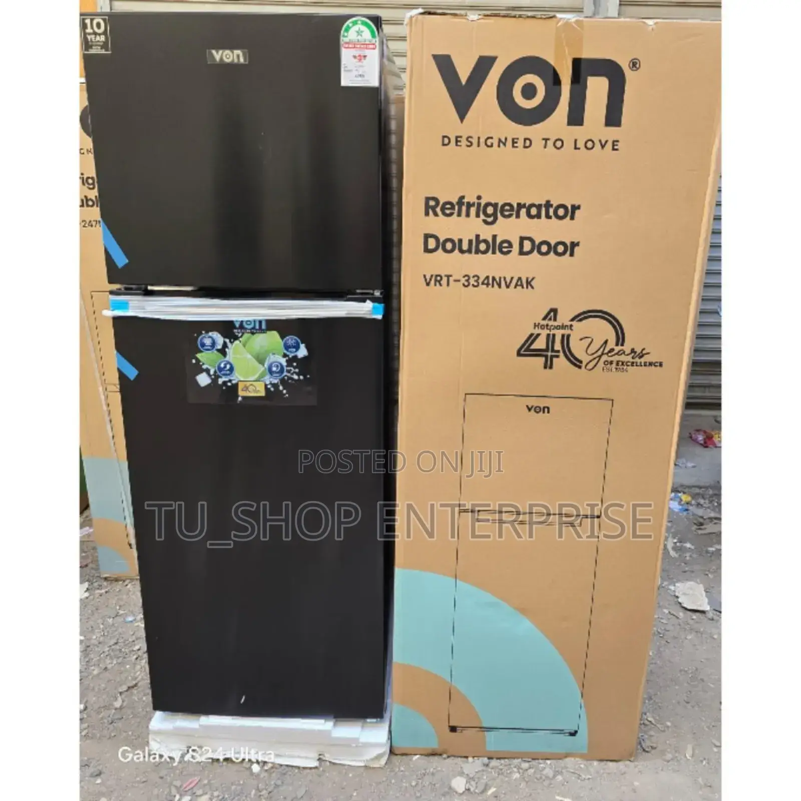 Von 334 Litres No Frost Double Door Refrigerator